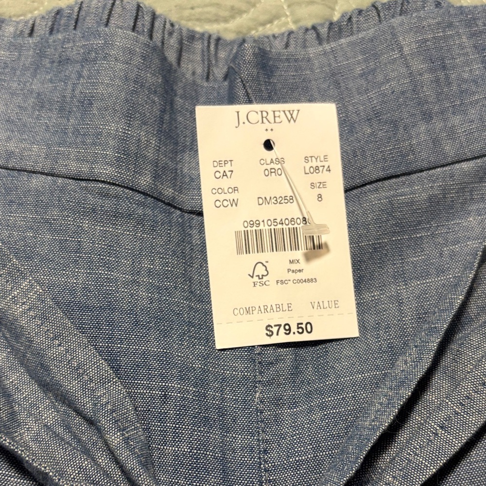 J. Crew Blue Cropped Pants - Picture 2 of 5